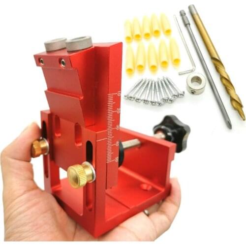9.0mm Drill Guide Dowel Jig Set Woodworking Joinery Master W/ Drill Sleeve for Carpentry Drilling Pocket Hole Tool