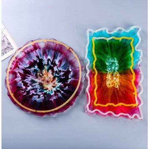 NEW Transparent Silicone Mould Dried Flower Resin Decorative Craft Frame DIY Tray holder Mold epoxy resin molds for jewelry