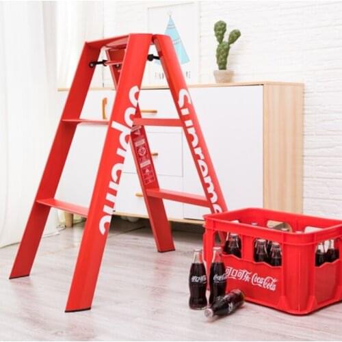 Modern Step Ladder 2 or 3 Step Aluminium Folding Ladder Portable Slim Step Stool Safety Household Stepladder with Milti-fuction