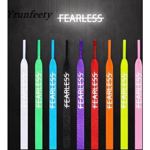 2021 New Arrival OW Shoe Laces 47"/55"/63" Reflective Shoelaces 3M Reflective Laces Rainbow Fearless Shoelace for AJ AF Sneakers