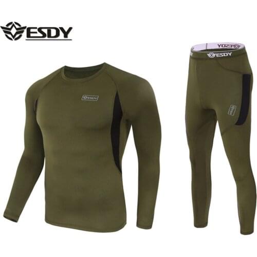 Mens Thermal Fleece Bicycle Base Layer Kits Warm Sports Underwear Road Bike MTB Jersey Clothes Cycling Training Tactics Running