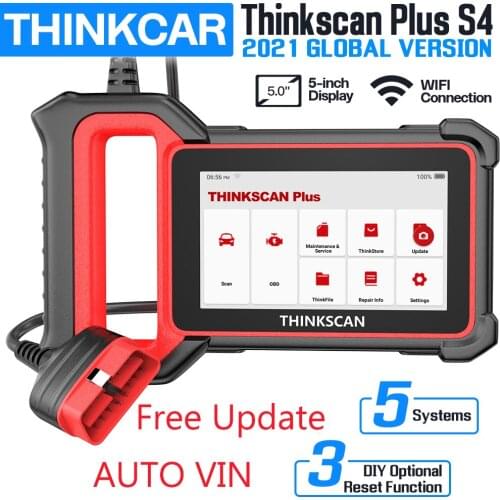 Multibrand Automotive Diagnostic Tools THINKCAR ThinkScan Plus S4 ABS SRS Airbag Auto Repair Software Obd2 A/F tpms Car Tools