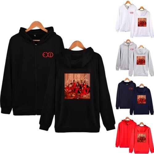 EXID Kpop Hoodie Fashion Hip Hop Men Women Zipper Hoodies Jackets Casual Tracksuits Long Sleeve Harajuku Hooded Sweatshirts Tops