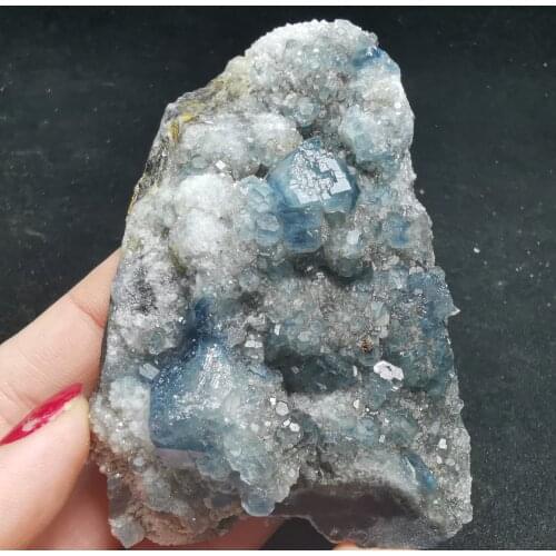 148.5gNatural green blue fluorite, crystal mineral crystal specimen
