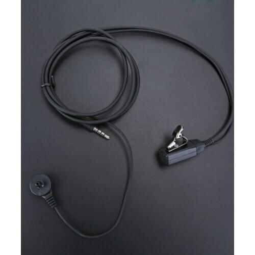 3.5mm Surveillance Security Acoustic Air Tube Earpiece PTT Mic for Cell Phone X3UB