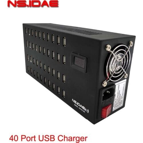 40 Ports USB Charger Power Adapter Wall Fast Charging Dock Station 300W for Apple iPhone iP