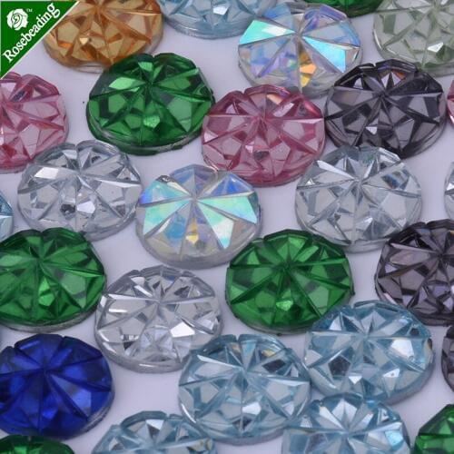50pcs 12mm round Resin Embellishments cabochon,Prism Cabochons,prism jewelry supply-101001
