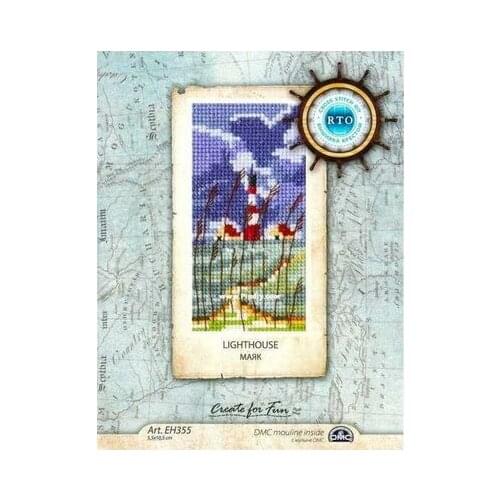 6-RTO EH355 Light house cross stitch 11CT 18ct 14ct cotton thread embroidery DIY handmade needlework