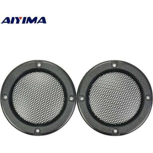 AIYIMA 2Pcs 2Inch Tweeter Speaker Protective Net Black Speaker Decorative Circle With Protective Black Steel Mesh