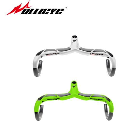 White Fluorescent Green High Quality Road Carbon Handlebar Cycling Bent Bar Bicycle Parts Black 28.6mm Stems 3K Matt and Gloss