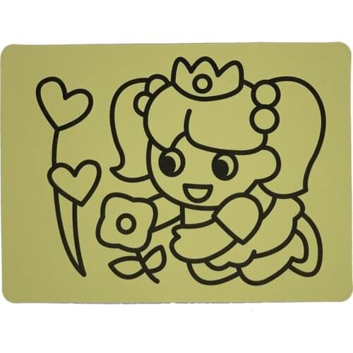 Free shipping (500pcs/lot) 15x21cm yellow sticker cards for Sand art