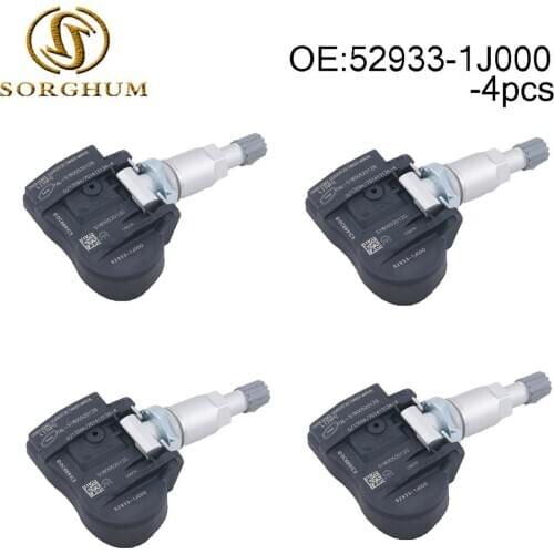 4pcs 52933-1J000 Tire Pressure Sensor TPMS Fits For HYUNDAI I20 SONATA VI SOLARIS For KIA OPTIMA SORENTO II SOUL 2009