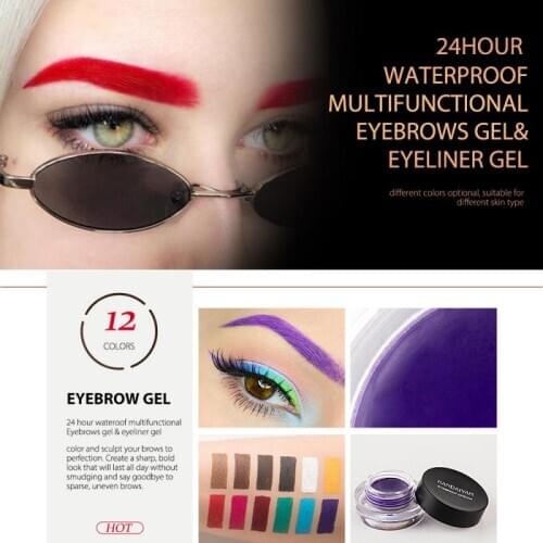 HANDAIYAN Eyebrow Tint Makeup Waterproof Eyebrow Pomade Gel Enhancer Cosmetic Eye Makeup Eye Brow Cream With Brush Professional