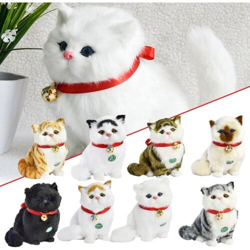 Simulation Cat Will Call Creative Handicraft Gift Lifelike Cat Plush Doll Soft Stuffed Animals Toy Baby Appease Playmate Doll