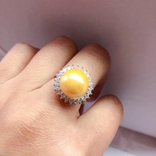 Sunflower Ring Base Mountings Findings Settings Adjustable Ring Jewelry Parts Fittings Accessories for Pearl Beads Stones