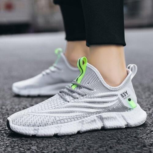 2021 Fashion Men Sneakers Mesh Casual Shoes Lac-up Mens Shoes Lightweight Vulcanize Shoes Walking Sneakers Zapatillas Hombre