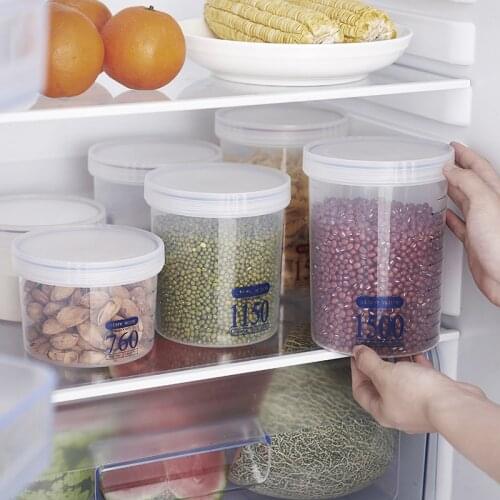 Kitchen transparent food fresh-keeping sealed jar storage tank plastic lid grains storage tank snack milk powder