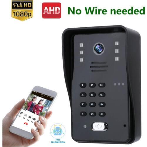 Mountainone Wireless WIFI Video Door Phone Doorbell IP Video Intercom System with 1080P Waterproof IR AHD Camera Support Unlock