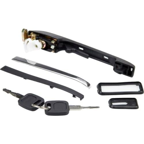 For AUDI 80 78-86 100 77-83 Outer Left Front Door Handle With 2 Keys 813837205C 813837205