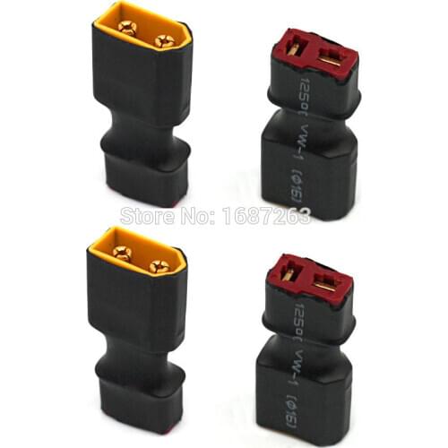 NO Wire XT60 Male To Deans T Female Plug Connector Female Conversion Adapter