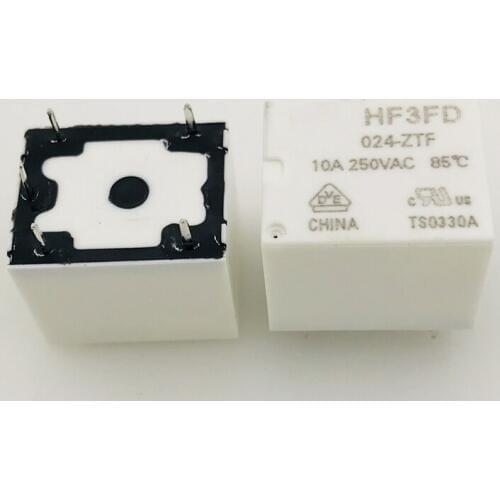 New relay 10pcs/lot HF3FD-024-ZTF HF3FD 024-ZTF 10A 5PIN