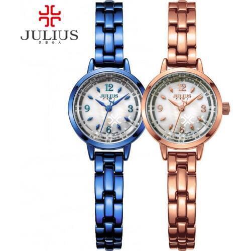 2017 New Julius Brand Fashion Japanese Quartz Movt Designer Watches Woman Clock Gold Ladies Bracelet Dress Reloj Mujer JA-865