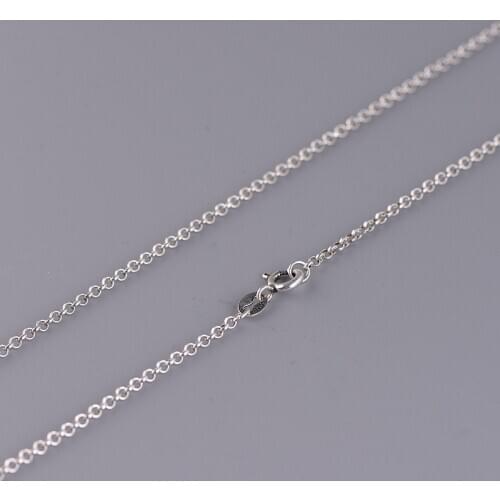Authentic 100% 925 Sterling Silver Trendy O-Chain Link Chain Necklace 2.0mm Thickness Necklace Chain Jewelry Unisex Necklace