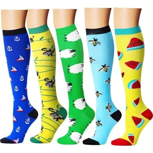 Anti Fatigue Sport Unisex Compression Stockings Pressure Varicose Vein Stocking Leg Support Stretch Pressure Circulation Stock