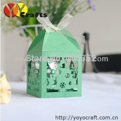 Free Ribbon Wedding Box Handmade European Wedding Favor And Gift Boxes Wholesale laser cut