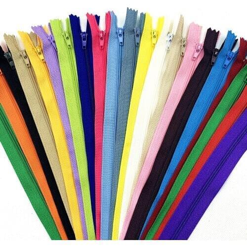 10pcs 6 -24 inch (15cm-60Cm) Nylon Coil Zippers For Tailor Sewing Crafts Nylon Zippers Bulk 20 Colors