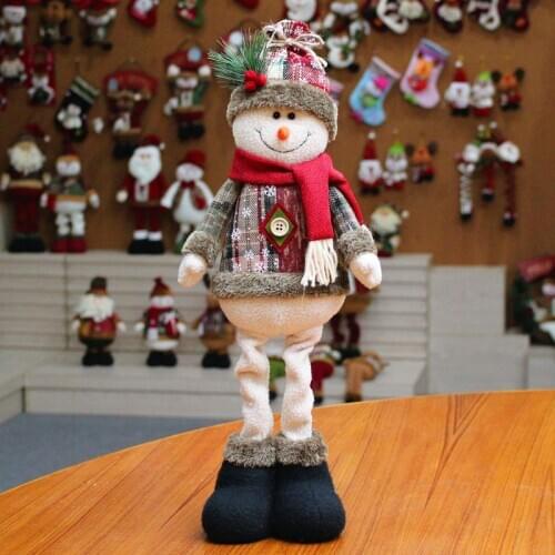 Christmas Decoration Snowmen Santa Claus Doll Height 48CM Xmas Tree Pendant Ornaments New Year Festival Gifts For Children 1pc