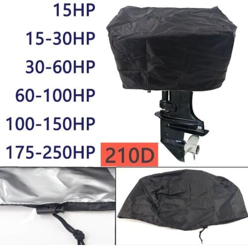 15-250HP Oxford Waterproof Yacht Half Outboard Motor Engine Boat Cover Anti UV Dustproof Cover Marine Engine Protector Canvas