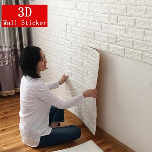 DIY 3D Brick Wall Stickers Living Room Waterproof Foam Room Adhesive Sticker Wallpaper Art Made Decals For Kitchen