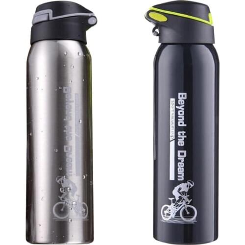 500ML Bike Water Bottle Mountain Bike Riding Bicycle Kettle Double Stainless Steel Thermos Cup Drink Bottle Insulation Bottle
