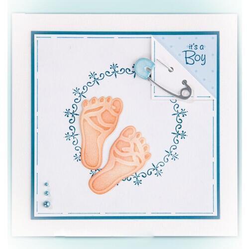 8Pcs/set Baby Feet Pin Metal Cutting Dies Stencils For DIY Scrapbooking Decorative Embossing Cards Handcraft Die Cut Template