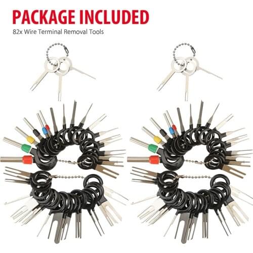 82PCS Auto Terminal Removal Tool Kit Car Electrical Cable Wiring Connector Crimp Pin Release Extractor Puller