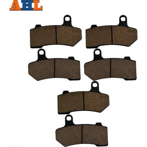 3 Pairs Motorcycle Brake Pad For Harley VRSCX V-Rod 2007 VRSCF V-Rod Muscle 2008-2014 Black Brake Disc Pad