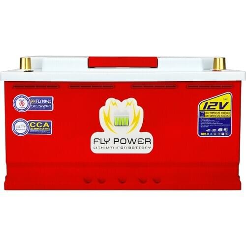 LiFePO4 12V battery FLY100-20 12V 860Wh CCA1900A With BMS lithium iron start ups bateria for LiFePo4 Car lithium iron battery