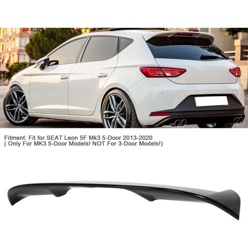 Car Spoilers Glossy Black Rear Roof Spoiler for SEAT Leon 5F Mk3 5 Door 2013 2014 2015 2016 2017 2018 2019 2020