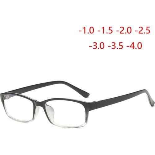 0 -1 -1.5 -2 -2.5 -3 -3.5 -4 -5 -6 Finished Myopia Glasses Men Short-sight Eyewear Black Transparent Frame Women Myopia Glasses