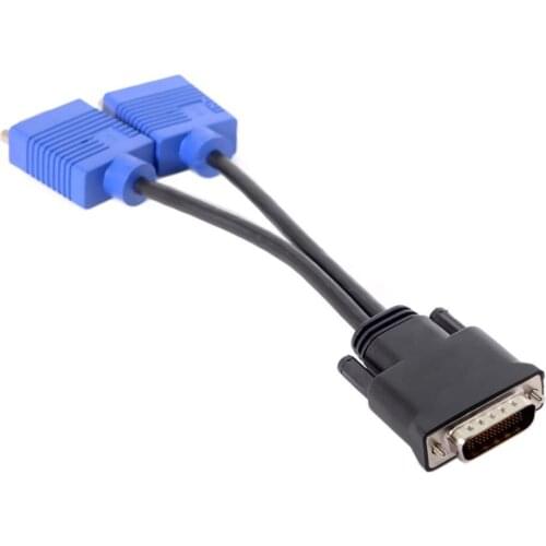 DMS-59pin Male to Dual 15Pin VGA RGB Female Splitter Extension Cable for PC Graphics Card