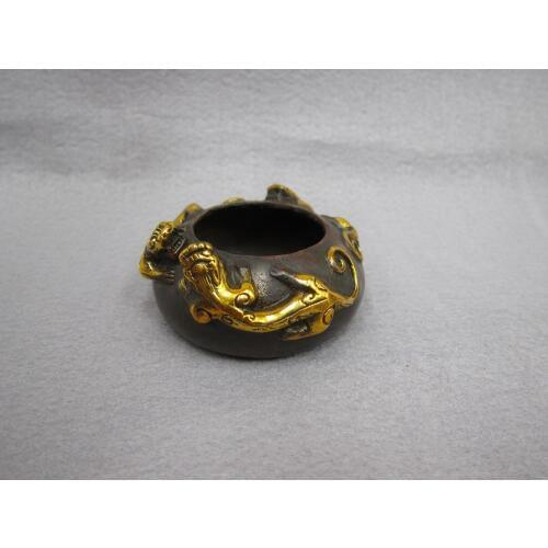 Home Furnishing Incense Burner Mini Antique Do Old Incense Ornament Copper Buddha Censer Chinese Classical Style Gold-plating