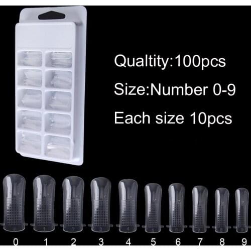 20/100pcs Acrylic Nail Art Mold Plastic Nail Tip Clip Finger Extension Quick Building Mold For Nail Gel UV LED Nail Art Builder