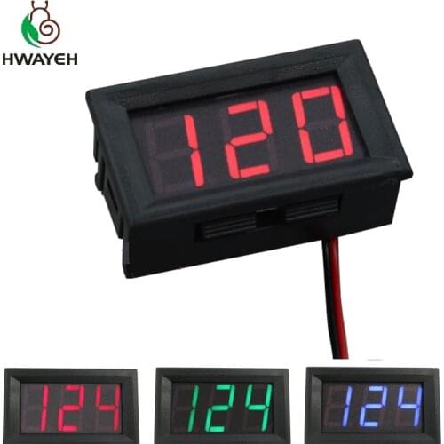 1pc Instruments 0.56inch Green LED Mini Digital Voltmeter DC5-120V Panel Volt Meter 5V To 120V Voltage Meters Electrical Testers
