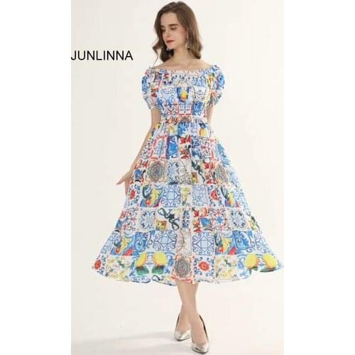 JUNLINNA Blue Summer Dresses