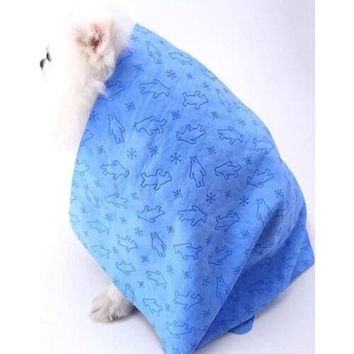 Pet Dog Cat Soft Superfine Fiber Bath Towel Puppy Absorbent Hair Washcloth Fast Dry Small Large Dog Pet Supplies Color Random