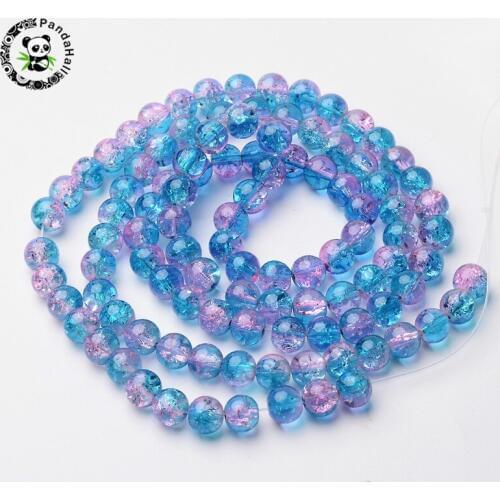 4mm 6mm 8mm 10mm 12mm Round Glass Grackle Beads Loose Spacer Beads for Jewelry Making DIY Braelet Necklace
