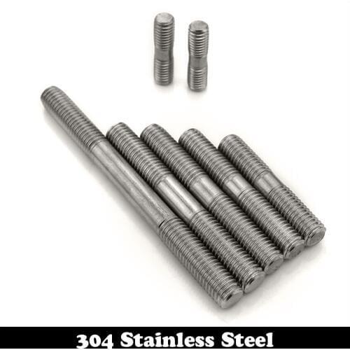 M6 M6*25 M6x25 M6*30 M6x30 M6*35 M6x35 304 Stainless Steel 304ss DIN835 Dual Head Screw Headless Double End Thread Rod Bolt Stud