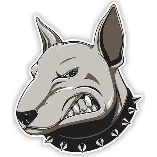 S50416# Various Sizes Personality PVC Decal Angry Bullterrier Dog Waterproof Car Sticker on Motorcycle Laptop Decorative
