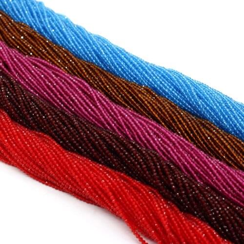 Wholesale Natural Stone Gem Spinel Beads Multicolor Handmade Crafts DIY Necklace Bracelet Anklet Jewelry Making 2mm Length 38cm